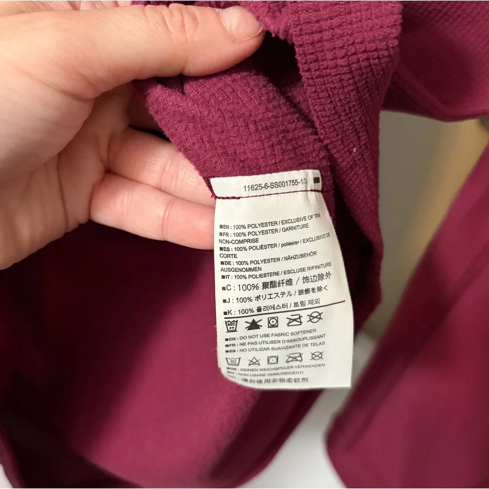 ARC'TERYX Rho AR Zip Neck Fleece Pullover Base Layer Berry MEDIUM - Picture 5 of 6